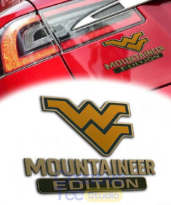West Virginia Mountaineers Custom Car Name Badge