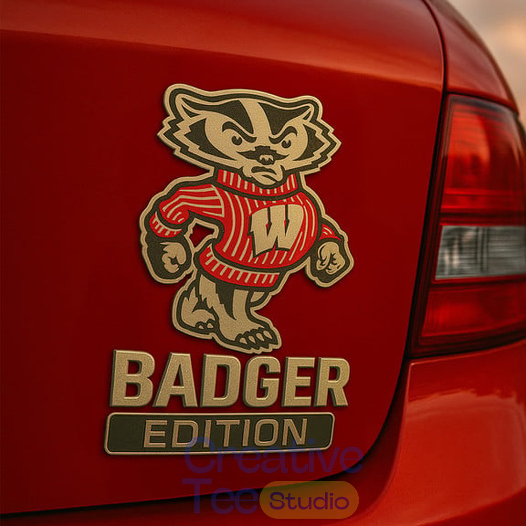 Wisconsin Badgers Custom Car Name Badge Wisconsin Badgers Custom Car Name Badge