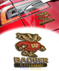 Wisconsin Badgers Custom Car Name Badge
