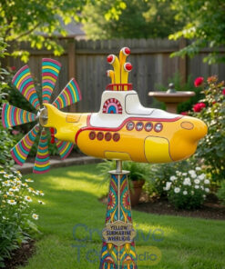 Yellow Submarine Garden Wind Spinner