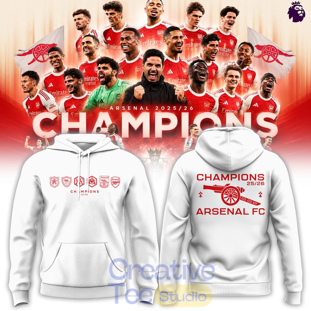 ’26 Arsenal Premier League Champions Tee Hoodie ’26 Arsenal Premier League Champions Tee Hoodie