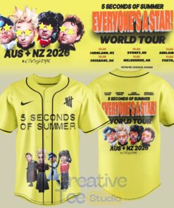 5 Seconds of Summer Everyone’s A Star! World Tour 2026 Special Baseball Jersey