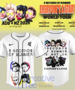 5 Seconds of Summer Everyone’s A Star! World Tour 2026 Special Baseball Jersey