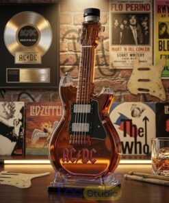 AC/DC Guitar Shaped Limited Edition Whiskey Bottle