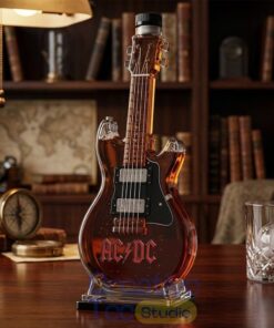 AC/DC Guitar Shaped Limited Edition Whiskey Bottle