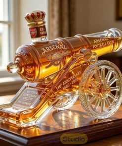 Arsenal 140th Anniversary Cannon Whiskey Bottle – Limited Edition