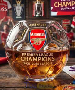 Arsenal 2025/26 Premier League Champions Commemorative Whiskey Glass