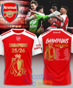 Arsenal 2026 Premier League Champions Tee Hoodie