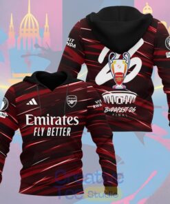Arsenal Champions League Budapest Final ’26 Tee Hoodie