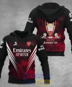 Arsenal F.C Champions League Budapest Final 2026 Tee Hoodie