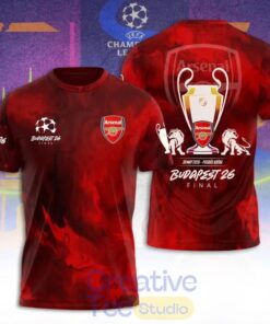 Arsenal F.C Champions League Final 2026 Tee Hoodie – Red