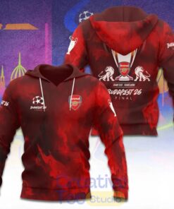 Arsenal F.C Champions League Final 2026 Tee Hoodie – Red