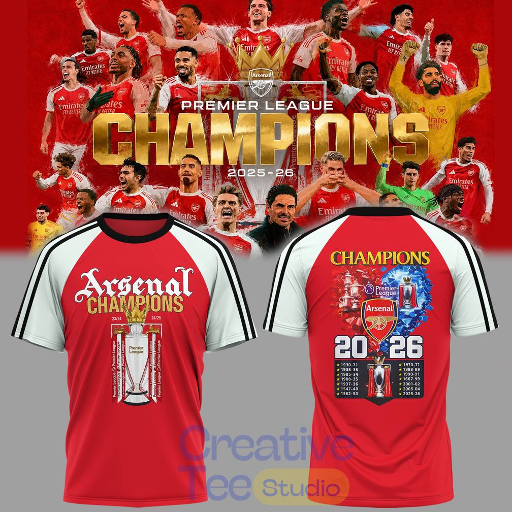 Arsenal Premier League Champions 2025-2026 Shirt Arsenal Premier League Champions 2025-2026 Shirt
