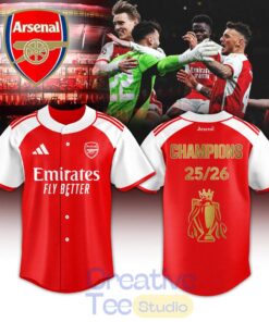 Arsenal Premier League Champions 25-26 “Dream Team” Baseball Jersey