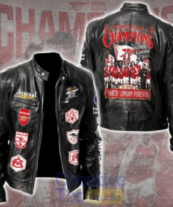 Arsenal Premium Premier League Champions 2025/26 Leather Jacket