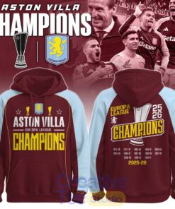 Aston Villa Europa League Champions 2025-26 Hoodie