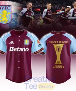 Aston Villa Europa League Champions 2026 Limited Edition Baseball Jersey