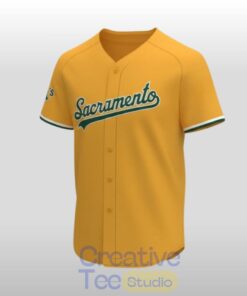 Athletics Oakland Sacramento Gold 2026 Baseball Jersey