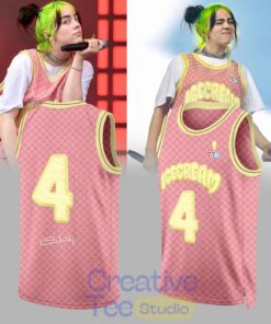 Billie Eilish Hit Me Hard and Soft Tour 2026 Basketball Jersey – Pink