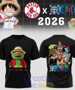 Boston Red Sox Green Mascot x One Piece Pirate Crew Special Tee Hoodie