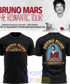 Bruno Mars x Ohio State Buckeyes Football – The Romantic Tour x Ohio Stadium T-Shirt