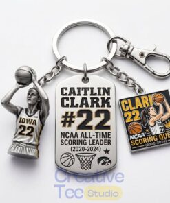Caitlin Clark #22 NCAA All-time Scoring Leader Collector’s Keychain