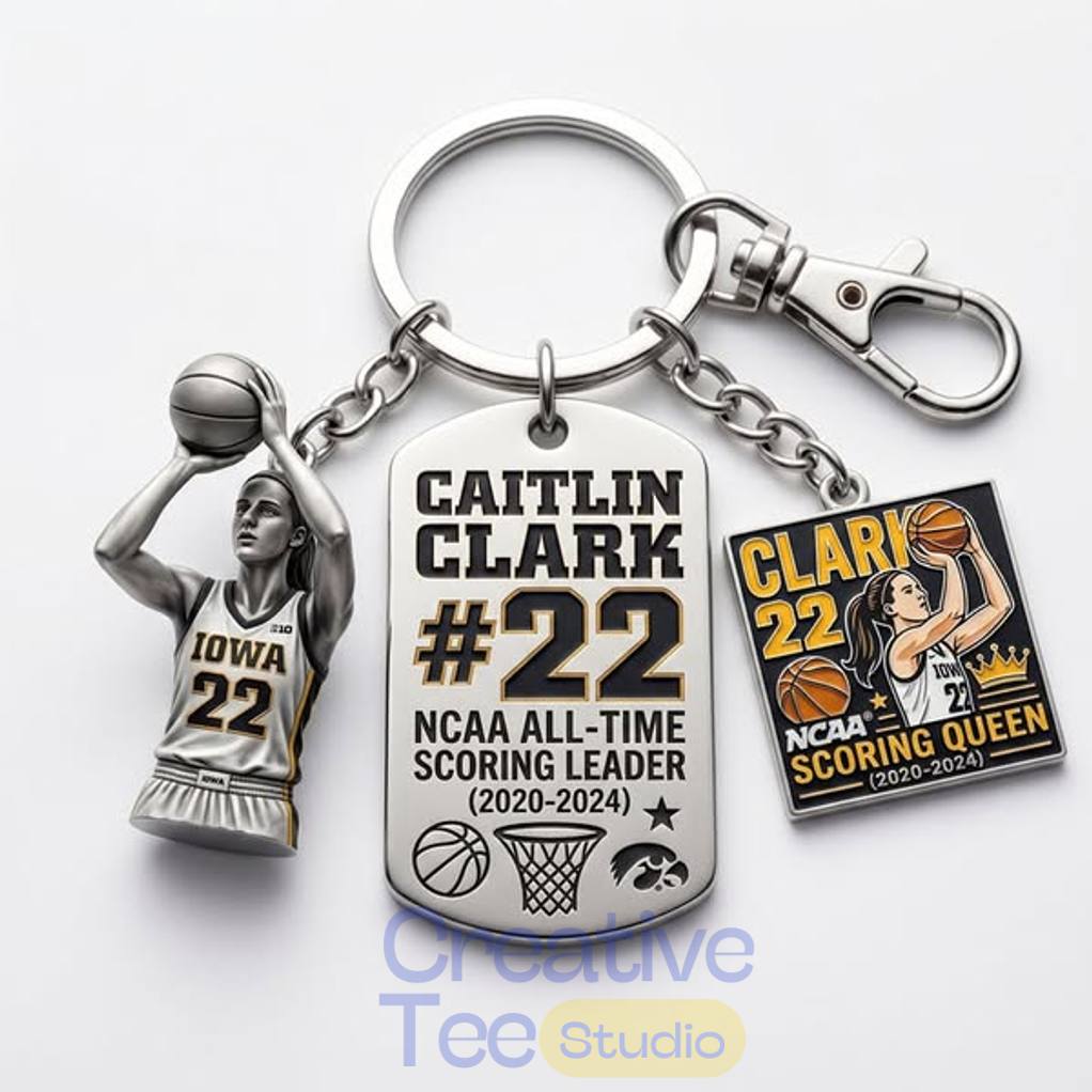 Caitlin Clark #22 NCAA All-time Scoring Leader Collector's Keychain Caitlin Clark #22 NCAA All-time Scoring Leader Collector's Keychain