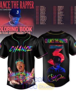 Chance The Rapper Coloring Book 10 Year Anniversary Tour Baseball Jersey