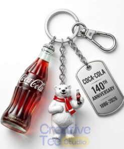 Coca-Cola Polar Bear 140th Anniversary Keychain