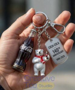 Coca-Cola Polar Bear 140th Anniversary Keychain
