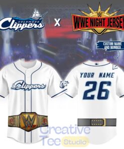 Columbus Clippers x WWE Night Championship Belt Custom Baseball Jersey