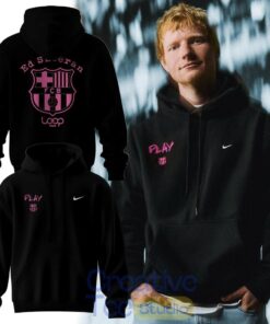 Ed Sheeran x FC Barcelona Special Black Tee Hoodie