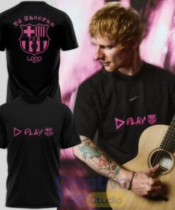 Ed Sheeran x FC Barcelona Special Black Tee Hoodie