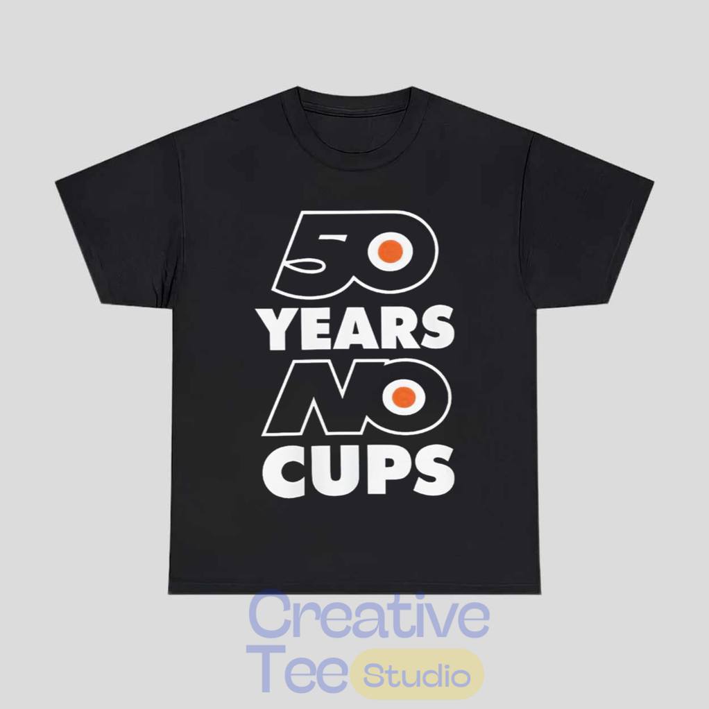 Erik Karlsson Philadelphia Flyers 50 Years No Cups T-Shirt Erik Karlsson Philadelphia Flyers 50 Years No Cups T-Shirt