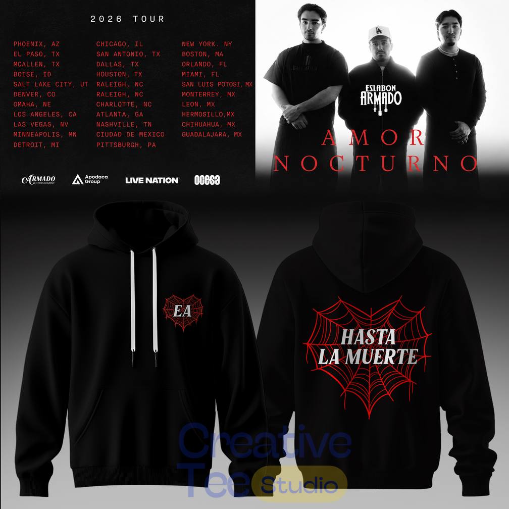 Eslabón Armado Amor Nocturno Tour 2026 Special Tee Hoodie Eslabón Armado Amor Nocturno Tour 2026 Special Tee Hoodie