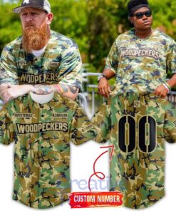 Fayetteville Woodpeckers x Military Appreciation Camo Custom Baseball Jersey