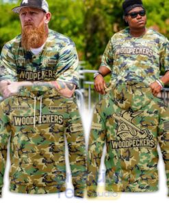 Fayetteville Woodpeckers x Military Appreciation Camo Tee Hoodie