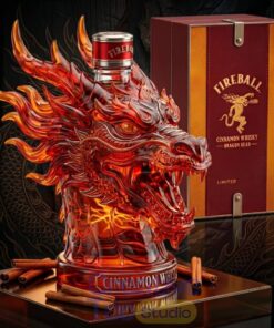 Fireball Dragon Head Cinnamon Limited Edition Whiskey Bottle