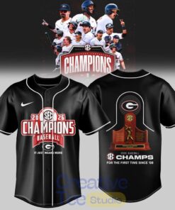 Georgia Bulldogs SEC 2026 Baseball Champions Special Baseball Jersey