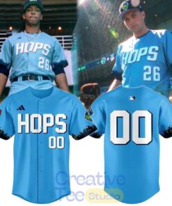 Hillsboro Hops Sky Blue Custom Baseball Jersey