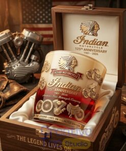Indian Motorcycle 125th Anniversary Limited Edition Whiskey Glass
