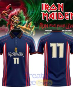 Iron Maiden Run For Your Lives 2026 Tour Polo