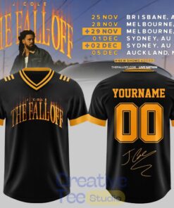 J. Cole The Fall-Off Tour Custom Football Jersey
