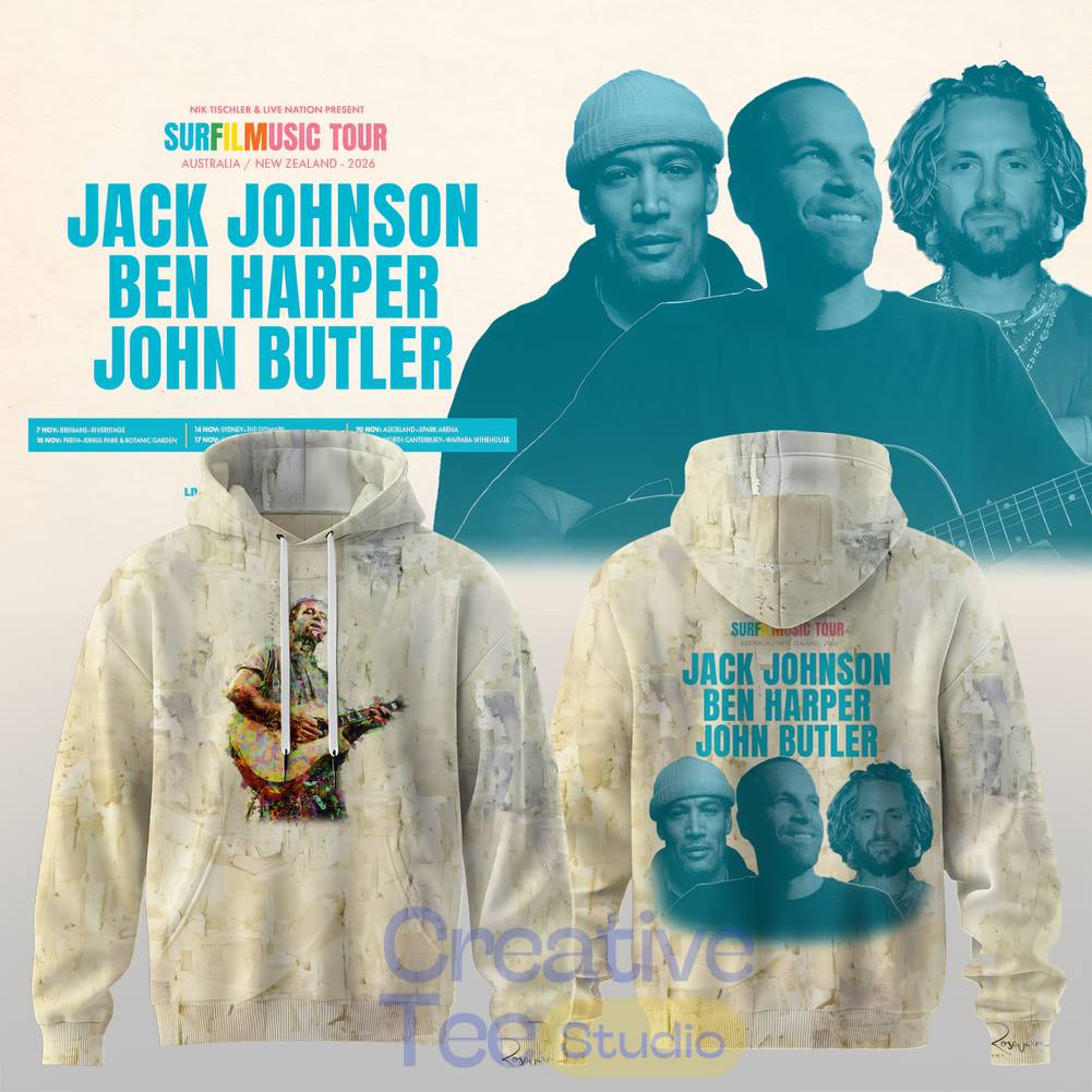 Jack Johnson SURFILMUSIC Tour 2026 Hoodie Jack Johnson SURFILMUSIC Tour 2026 Hoodie