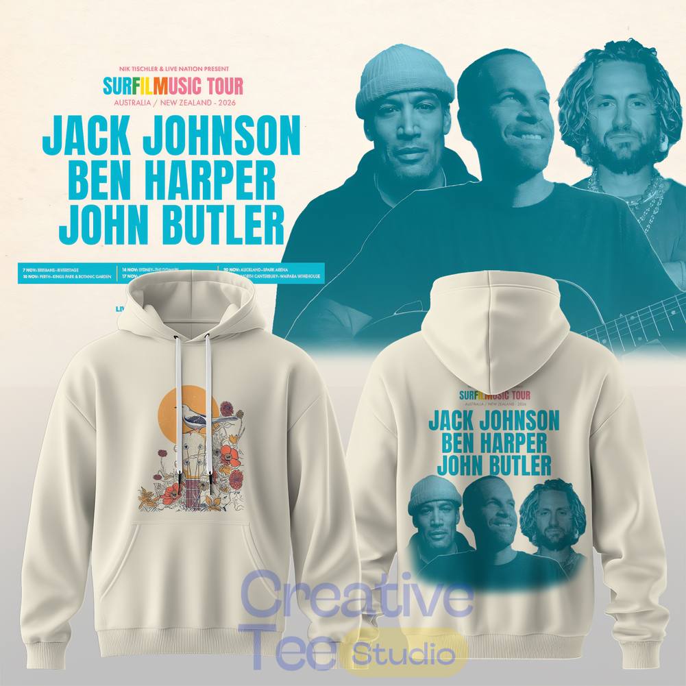 Jack Johnson SURFILMUSIC Tour 2026 Hoodie Jack Johnson SURFILMUSIC Tour 2026 Hoodie