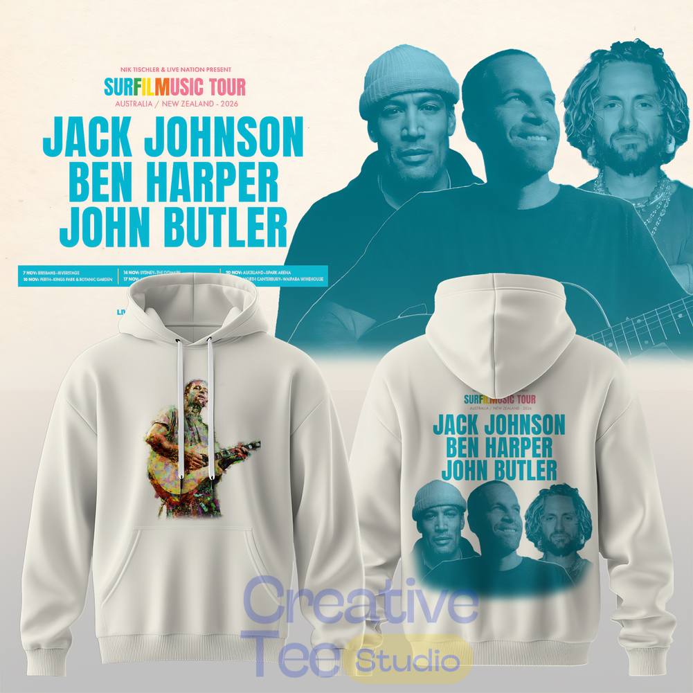 Jack Johnson SURFILMUSIC Tour 2026 Hoodie Jack Johnson SURFILMUSIC Tour 2026 Hoodie