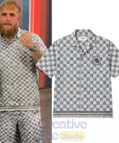 Jake Paul Amiri Checkered Hawaiian Shirt Jake Paul Amiri Checkered Hawaiian Shirt