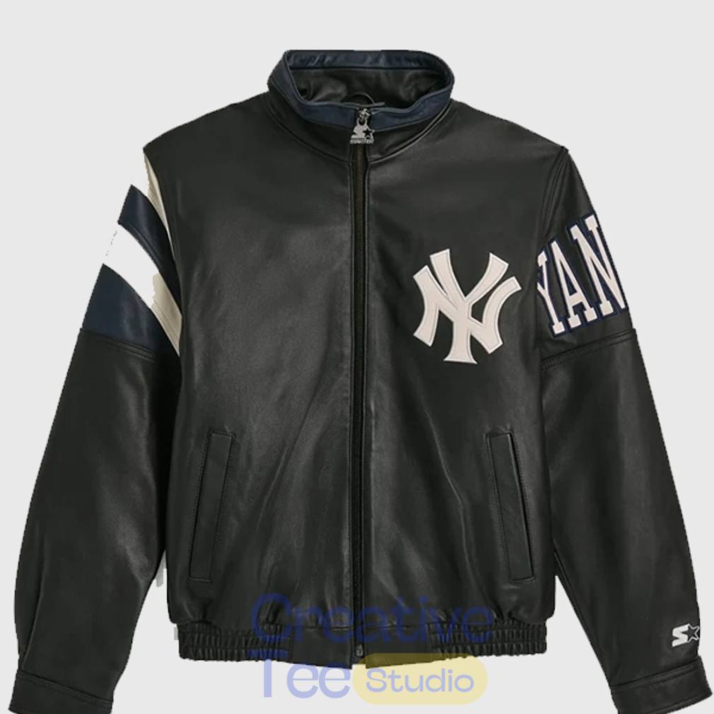 Jordan Clarkson NY Yankees Vintage Leather Jacket Jordan Clarkson NY Yankees Vintage Leather Jacket