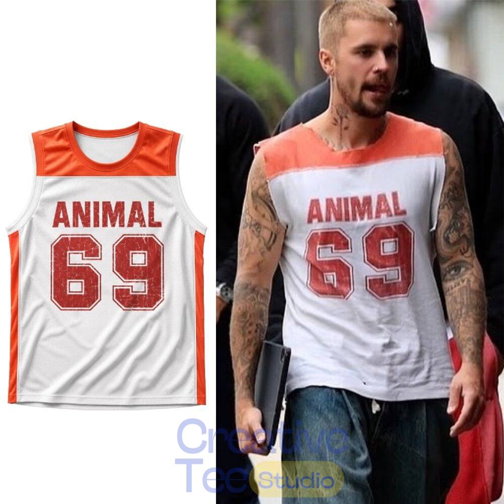 Justin Bieber Animal 69 Jersey Shirt Justin Bieber Animal 69 Jersey Shirt