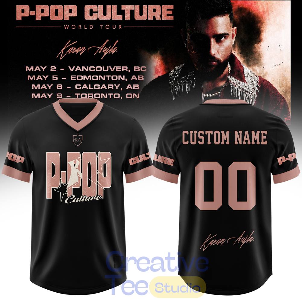 Karan Aujla PPop Culture Tour 2026 Custom Football Jersey Karan Aujla PPop Culture Tour 2026 Custom Football Jersey